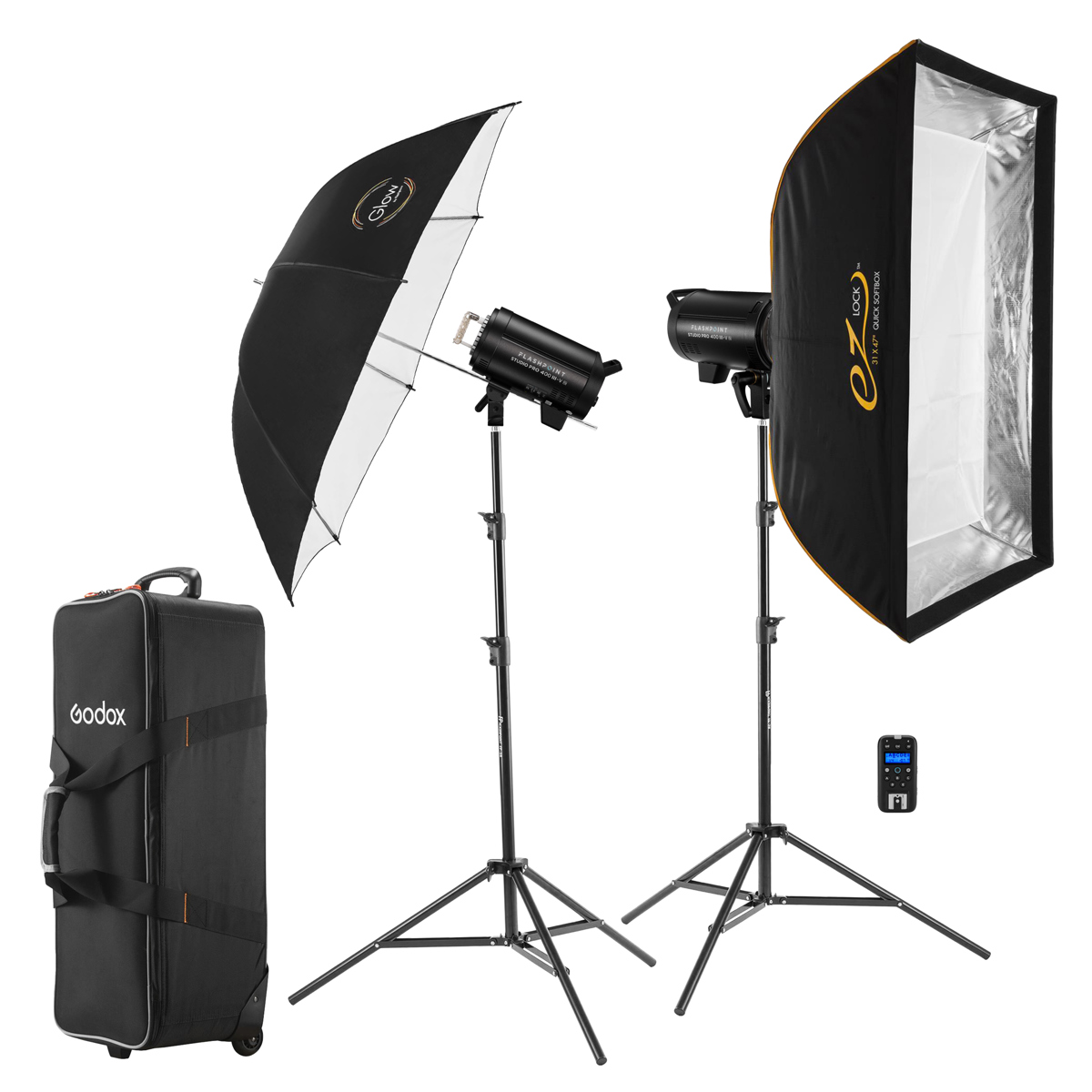 

Flashpoint Studio Pro 400 III-V 400W R2 Flash with LED Modeling (2-Light Kit)