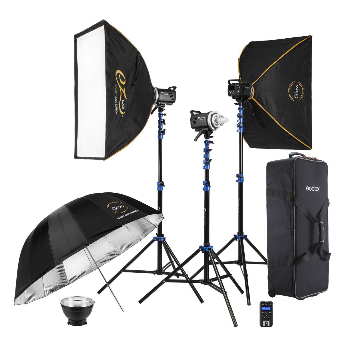 

Flashpoint BLAZ 200 R2 Studio 3-Monolight Kit (Godox MS200-D)