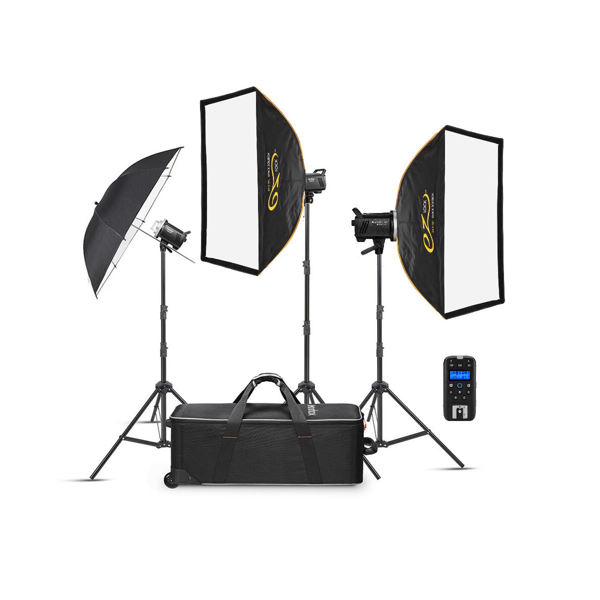 Image of Flashpoint BLAZ 200-V 200Ws R2 Studio Monolight Flash (3 Light Kit)