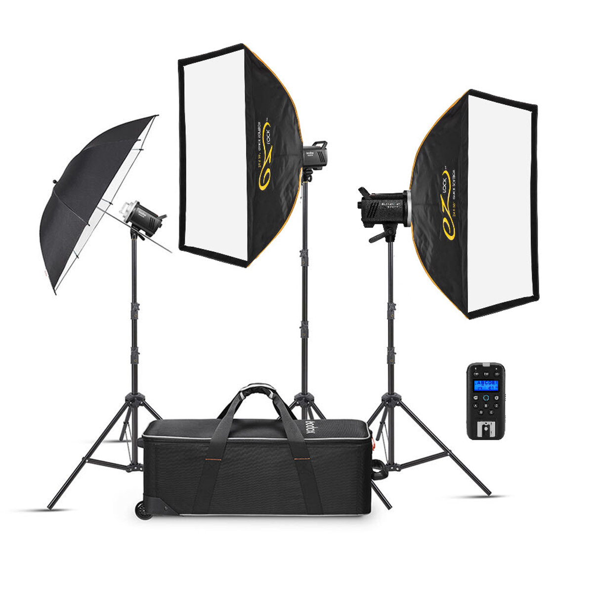 Image of Flashpoint BLAZ 200-V 200Ws R2 Studio Monolight Flash (3 Light Kit)