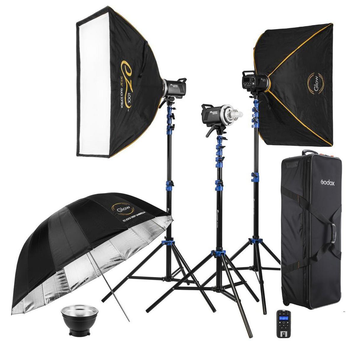 Image of Flashpoint BLAZ 300 R2 Studio 3-Monolight Kit (Godox MS300-D)