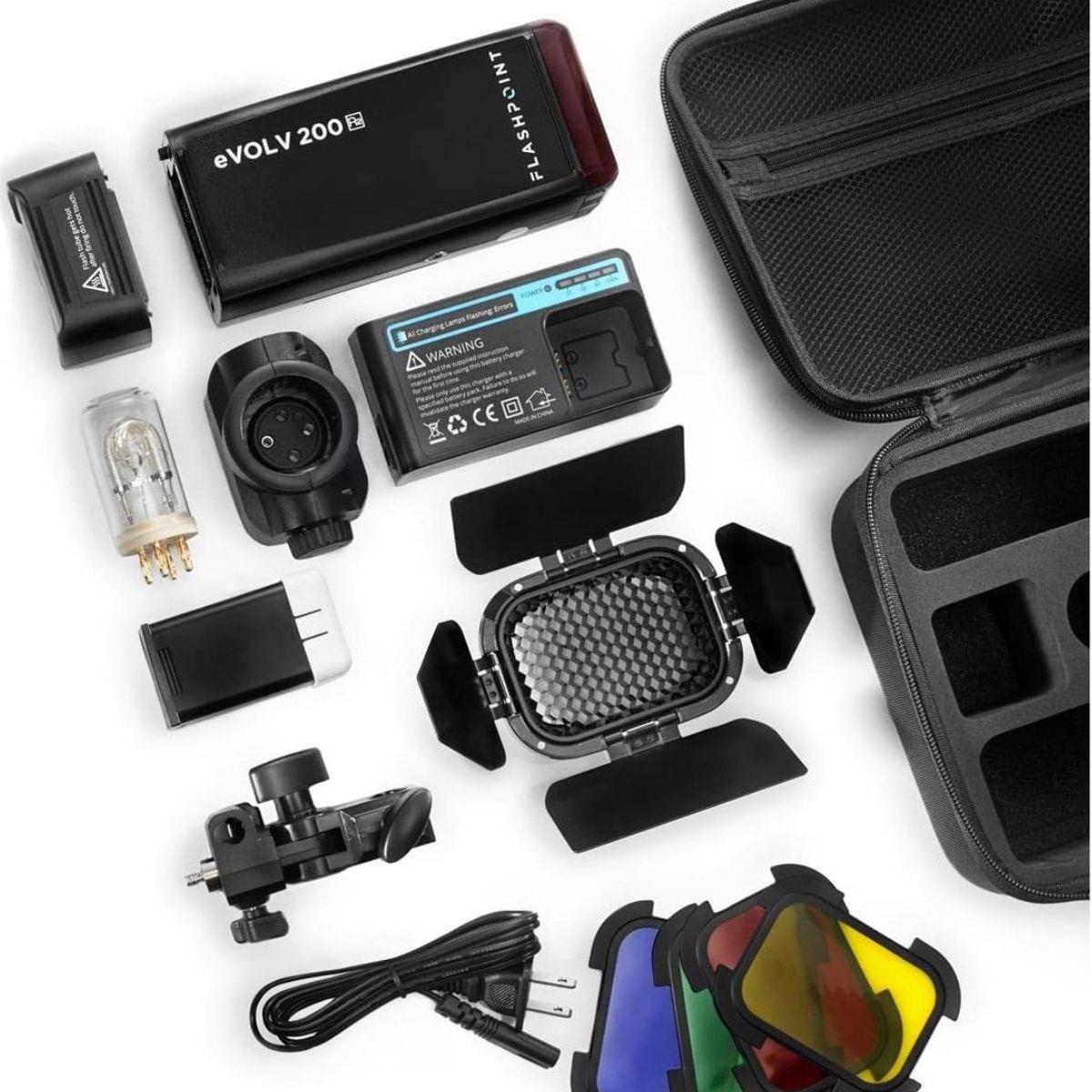 Image of Flashpoint eVOLV 200 R2 TTL Pocket Flash 3-Light Kit