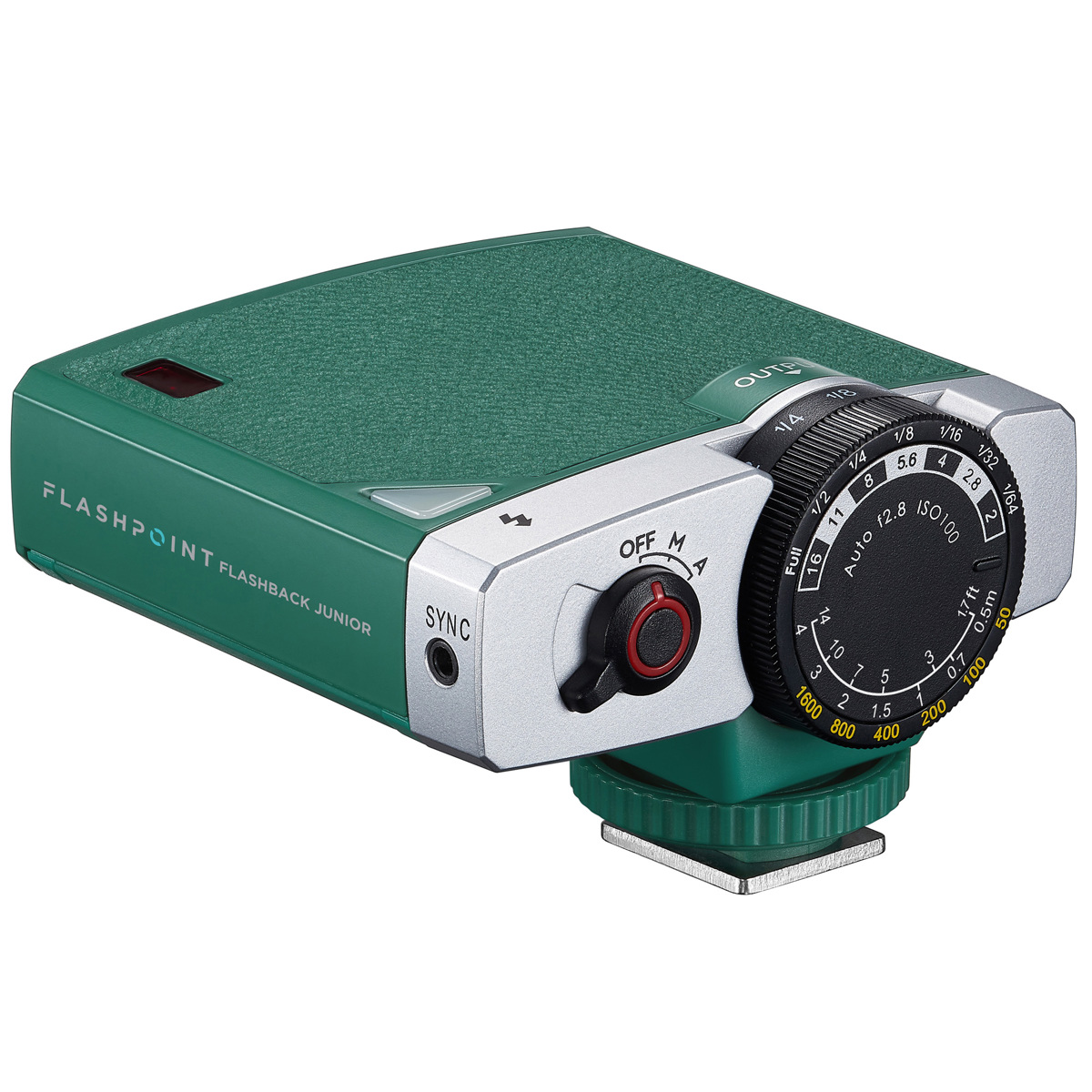 

Flashpoint FlashBack Junior Retro Camera Flash, Dark Green