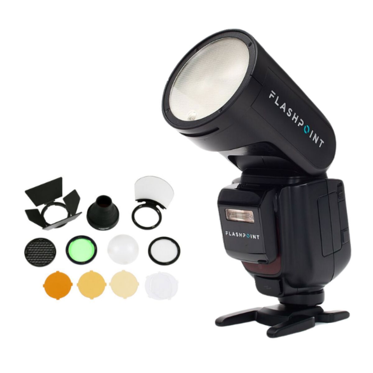 

Flashpoint Zoom Li-on X PRO R2 TTL Flash for Panasonic & Olympus w/Head Acc. Kit
