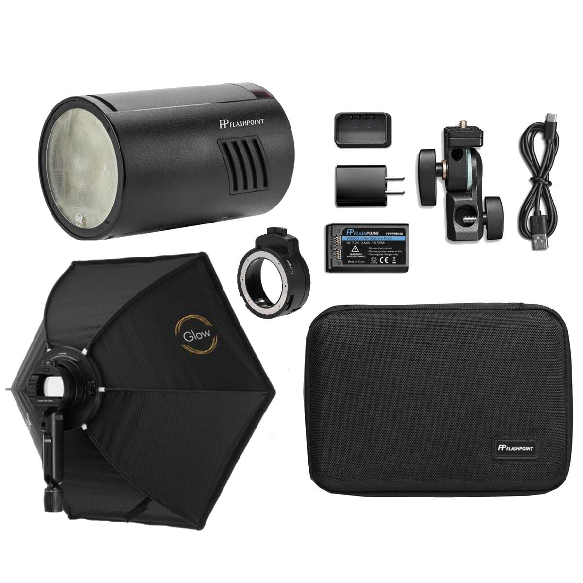 

Flashpoint XPLOR 100 Pro TTL R2 Flash W/Glow HexaPop 24" II OTA Adapter Set