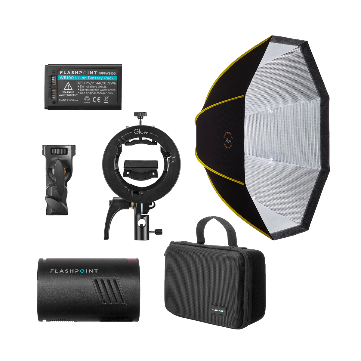 

Flashpoint XPLOR 100 Pro TTL R2 Monolight, Bundle w/ParaSnap Softbox, S2 Bracket