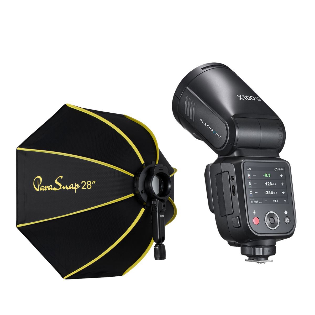 

Flashpoint X100 TTL R2 On Camera Li-on Round Head Flash For Fuji With ParaSnap