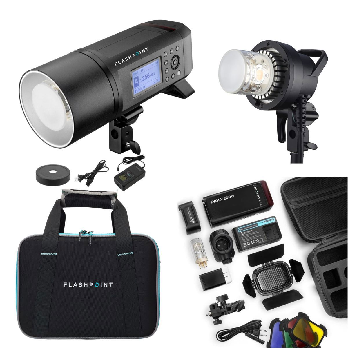 

Flashpoint XPLOR 600PRO TTL Monolight With eVOLV 200 and XP-600 Pro Ext Head Kit