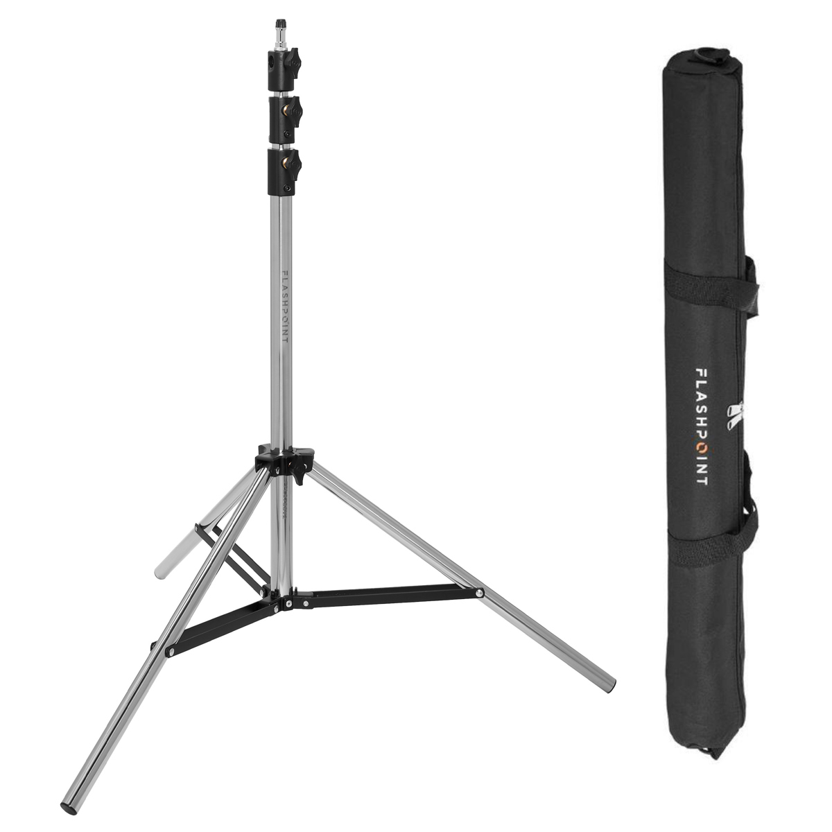 

Flashpoint Pro Air-Cushioned Heavy-Duty Light Stand (Chrome, 7.2')