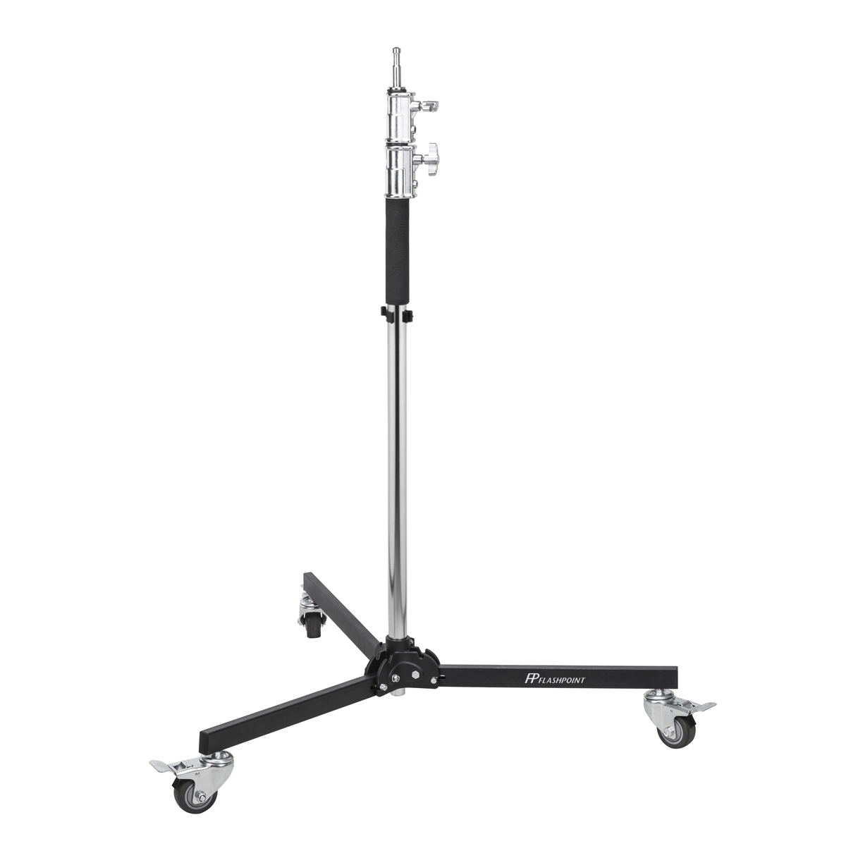 

Flashpoint Folding Wheeled Base Stand (Black/Chrome-plated, 9')