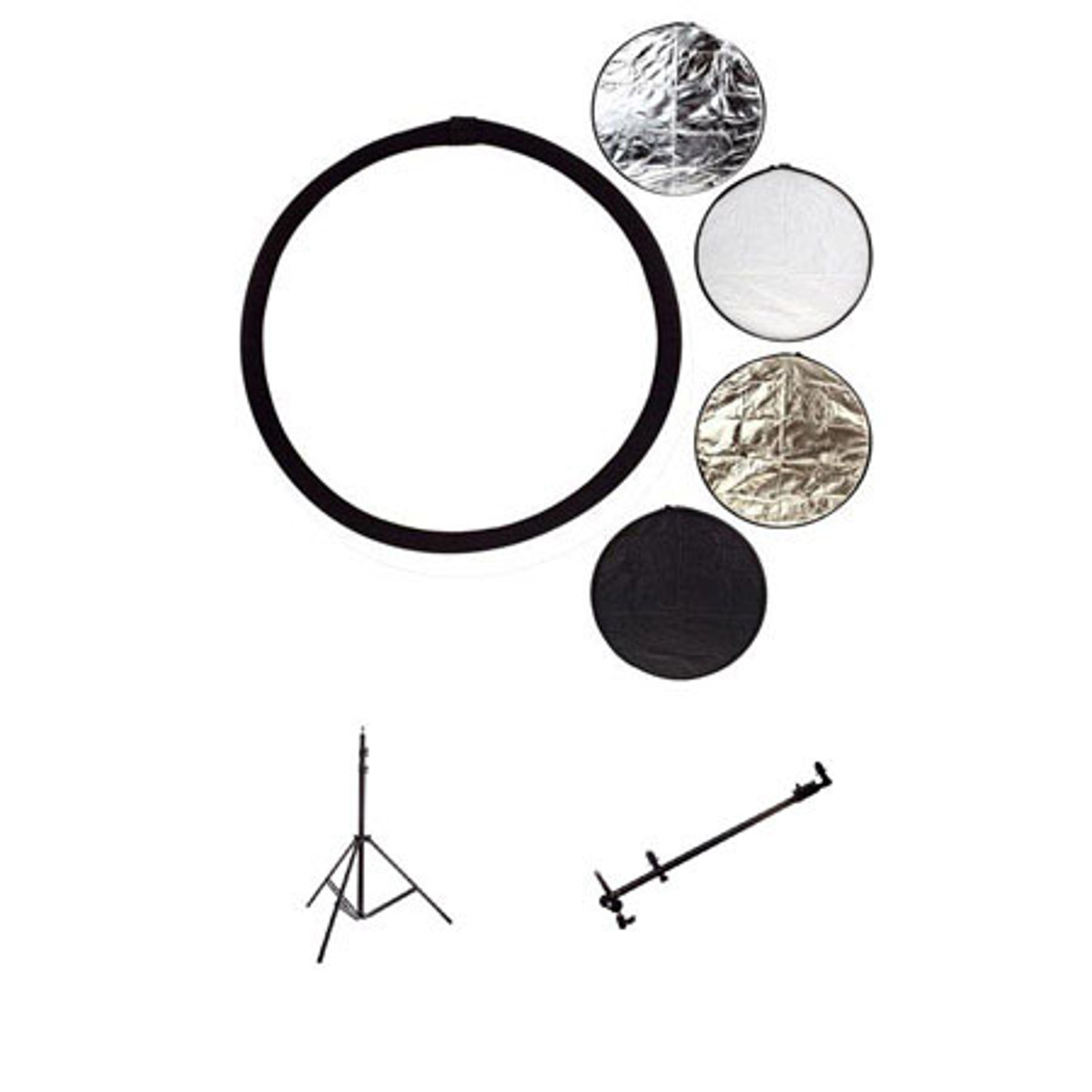 

Glow 42" 5-in-1 Collapsible Disc Reflector, Bundle w/Stand, Bracket