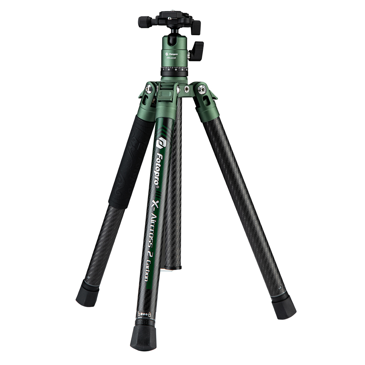 

FotoPro X-Aircross 1 Mini 4-Section Al Tripod with FPH-42Q Ball Head,18.3",Green