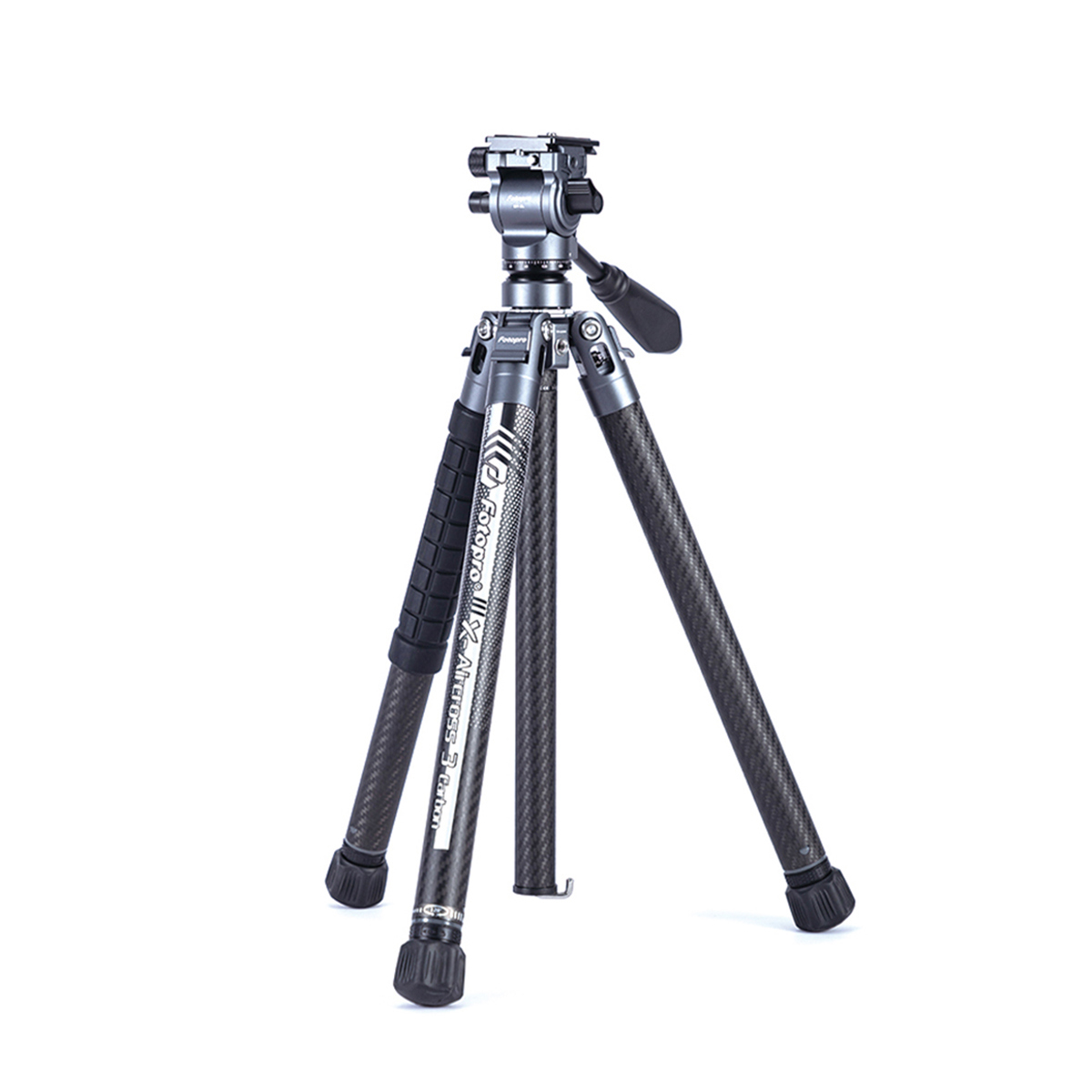 

FotoPro X-AIRCROSS 3 Lite Video 5-Sec CF Travel Tripod w/MH-2L Fluid Head, Gray