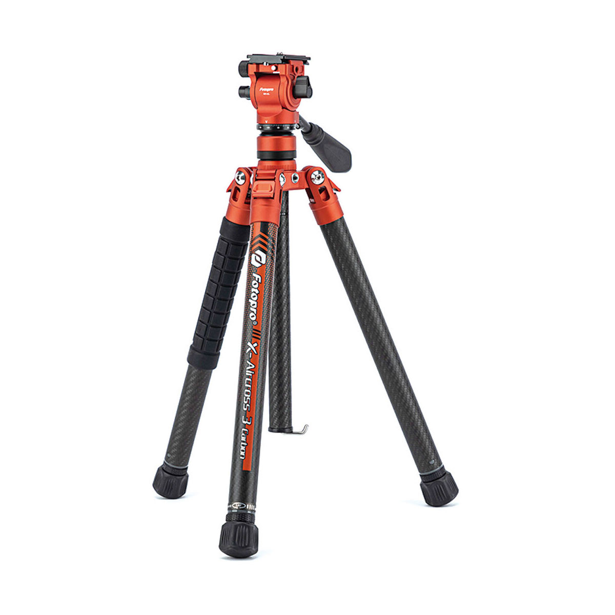 

FotoPro X-AIRCROSS 3 5-Section CF Travel Tripod with FPH-42QR Ball Head, Orange