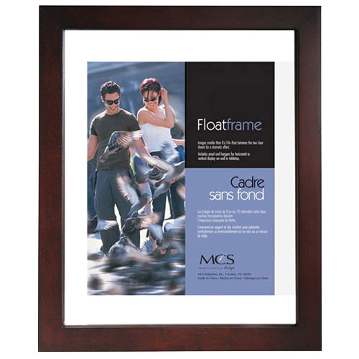 

MCS 16x20" Float Wood Frame for a 11x14" Photograph, Molding 3/4", Walnut