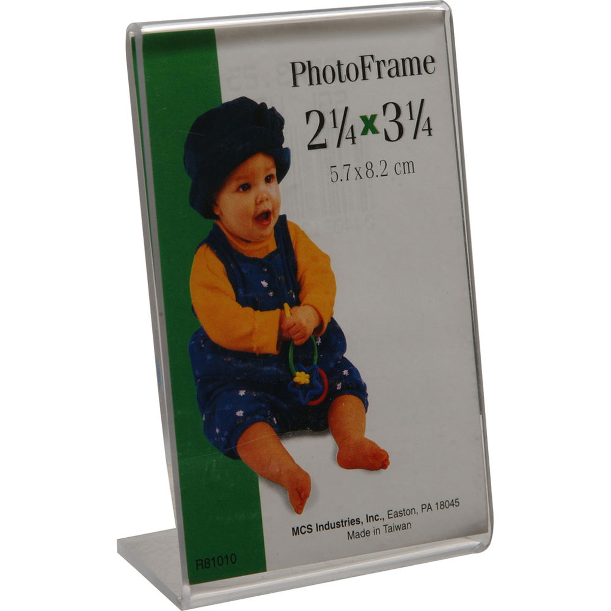

MCS Acrylic Bent, Ultra-Clear 'L' Easel Frame for 2.25x3.25" Vertical Photo