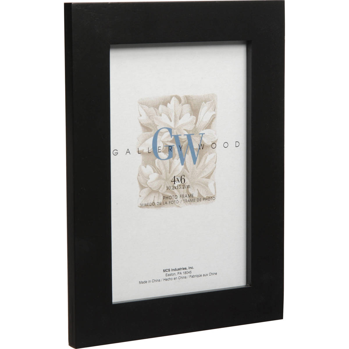 

MCS Flat-top Series Wood Picture Frame for 5x7" Photograph, Black