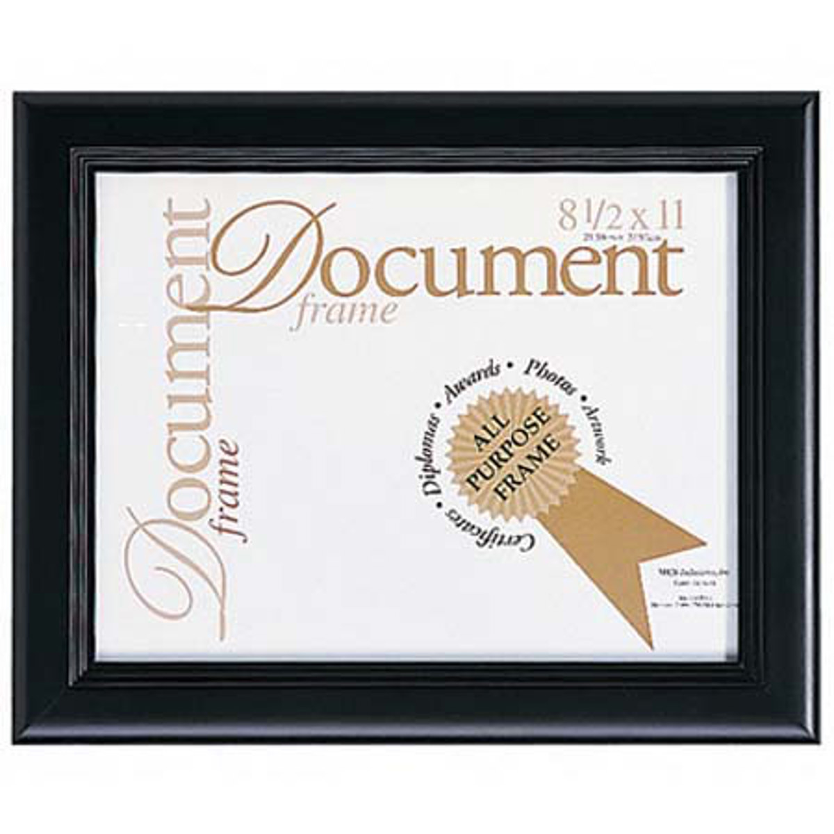 

MCS Contour Wood Document Frame for 8.5x11" Photograph, Walnut