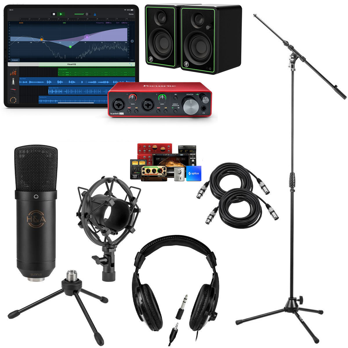 

Focusrite Scarlett 2i2 3rd Gen 2x2 USB Audio Interface w/SW, w/H&A Mic,Mic Stand