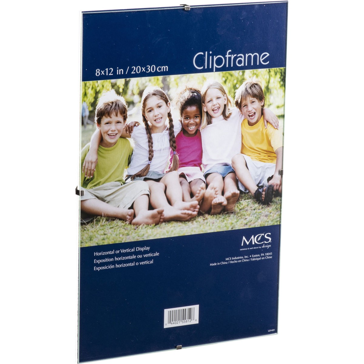 

MCS Glass Clip Picture Frame for 8in x 12in Photograph