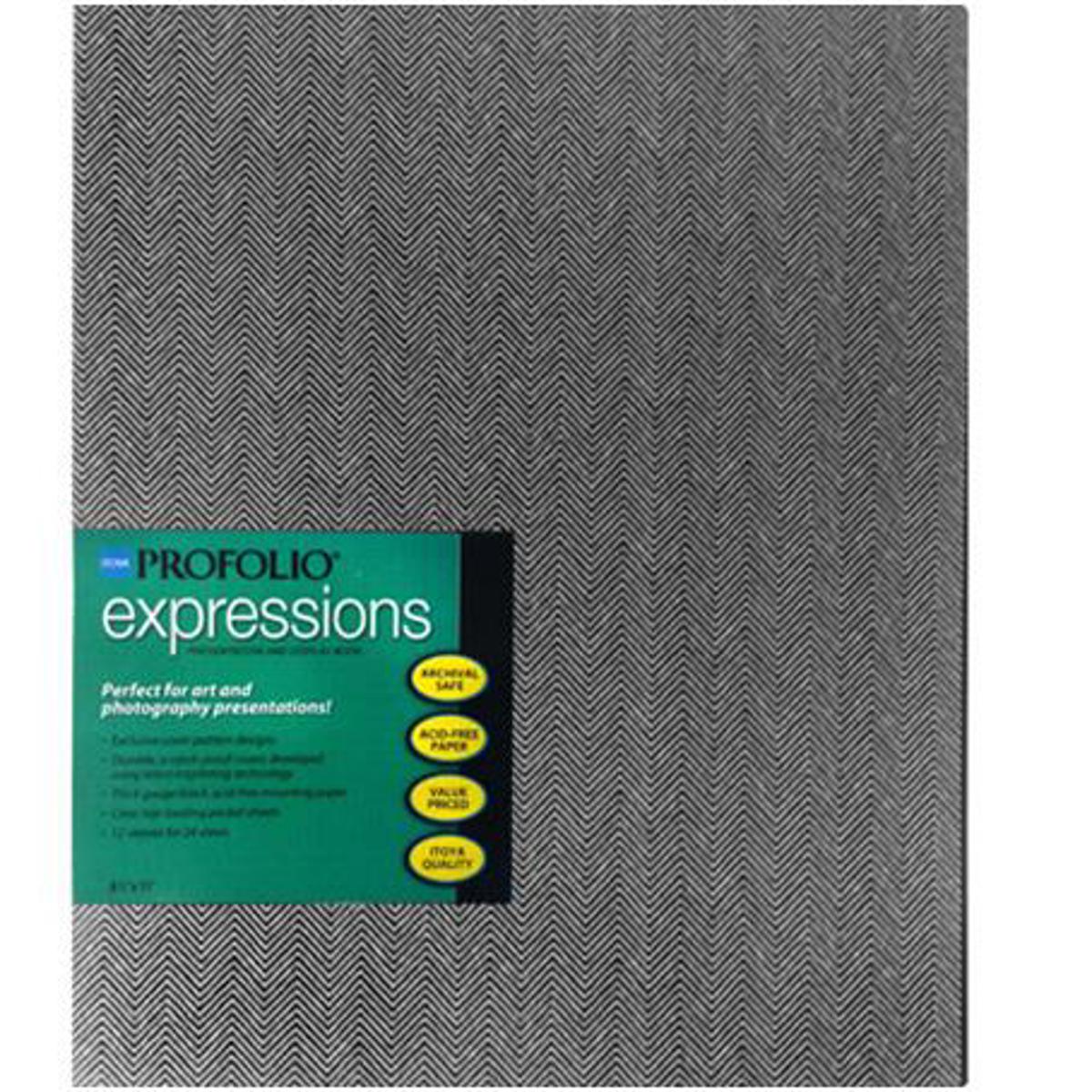 

Itoya Profolio Expressions Presentation Book, Black/Gray