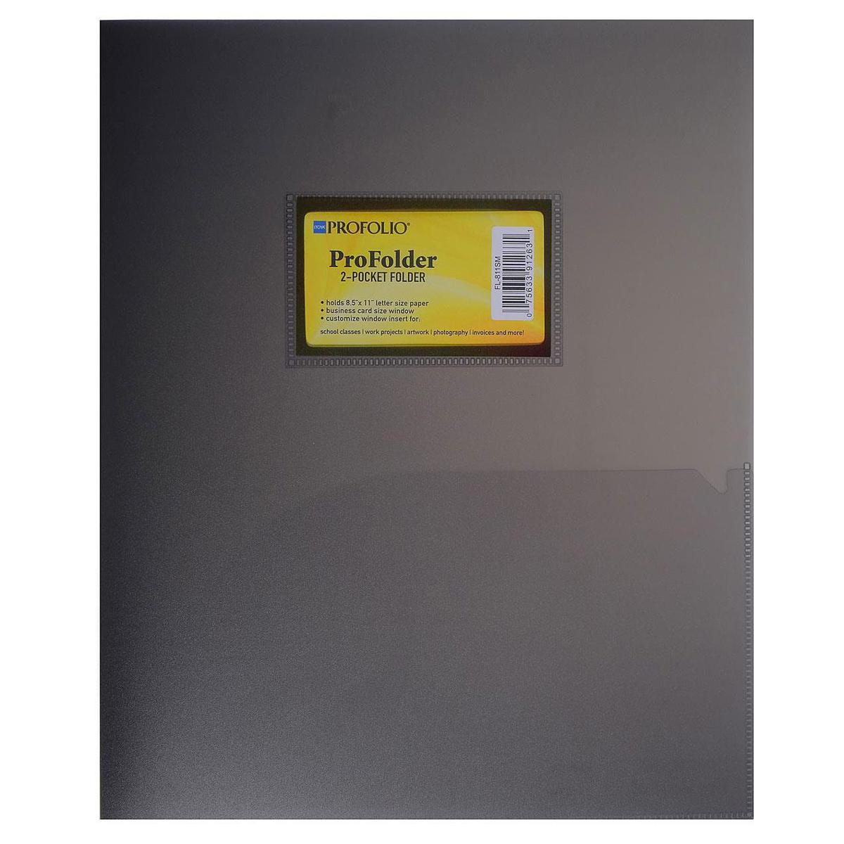 

Itoya ProFolio ProFolder 2-Pocket Folder, 8.5x11", Smoke