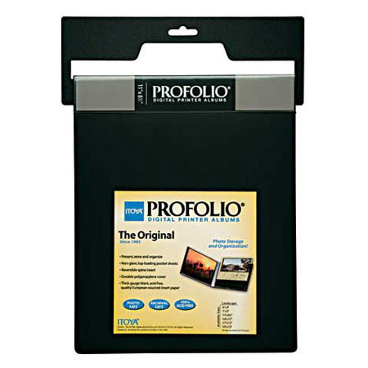 

Itoya ID241411 Printer Bound Profolio Album, Black