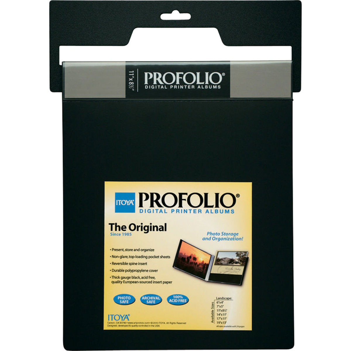 

Itoya ID241913 Printer Bound Profolio Album, Black