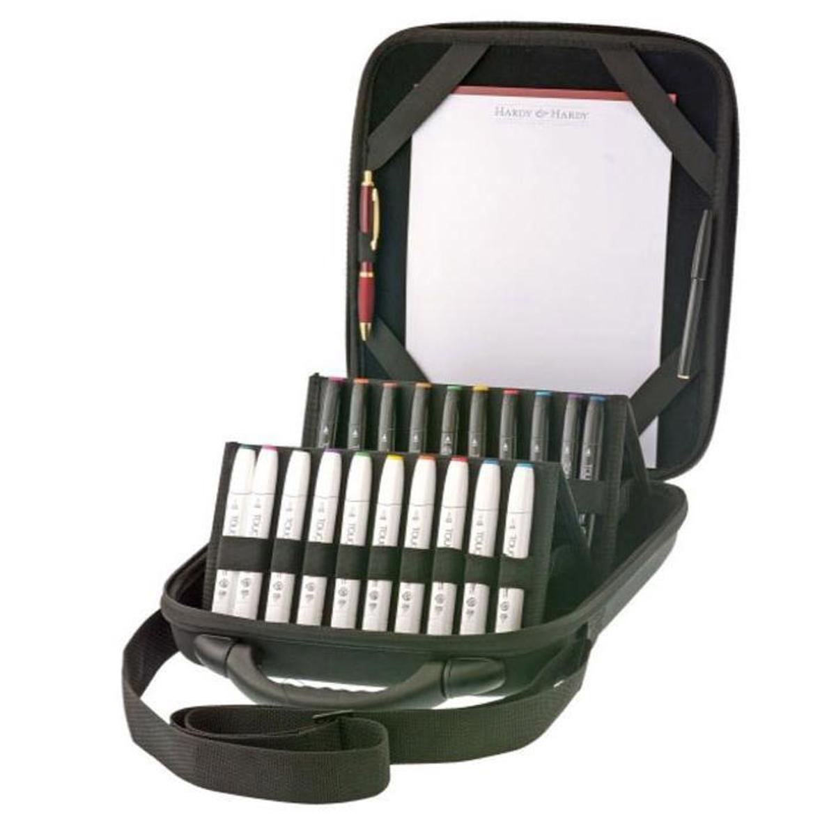 

Itoya 9x12" Marker and Pad Carrying Case. Holds 36 Markers - Black