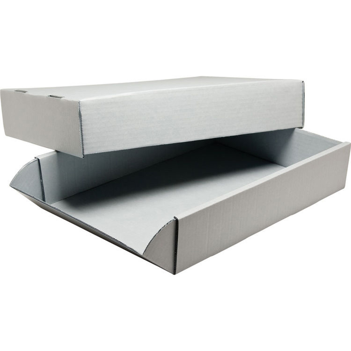 

Print File Acrylic-Coated Corrugated Archival Box, 14.5x11.5x3", Gray