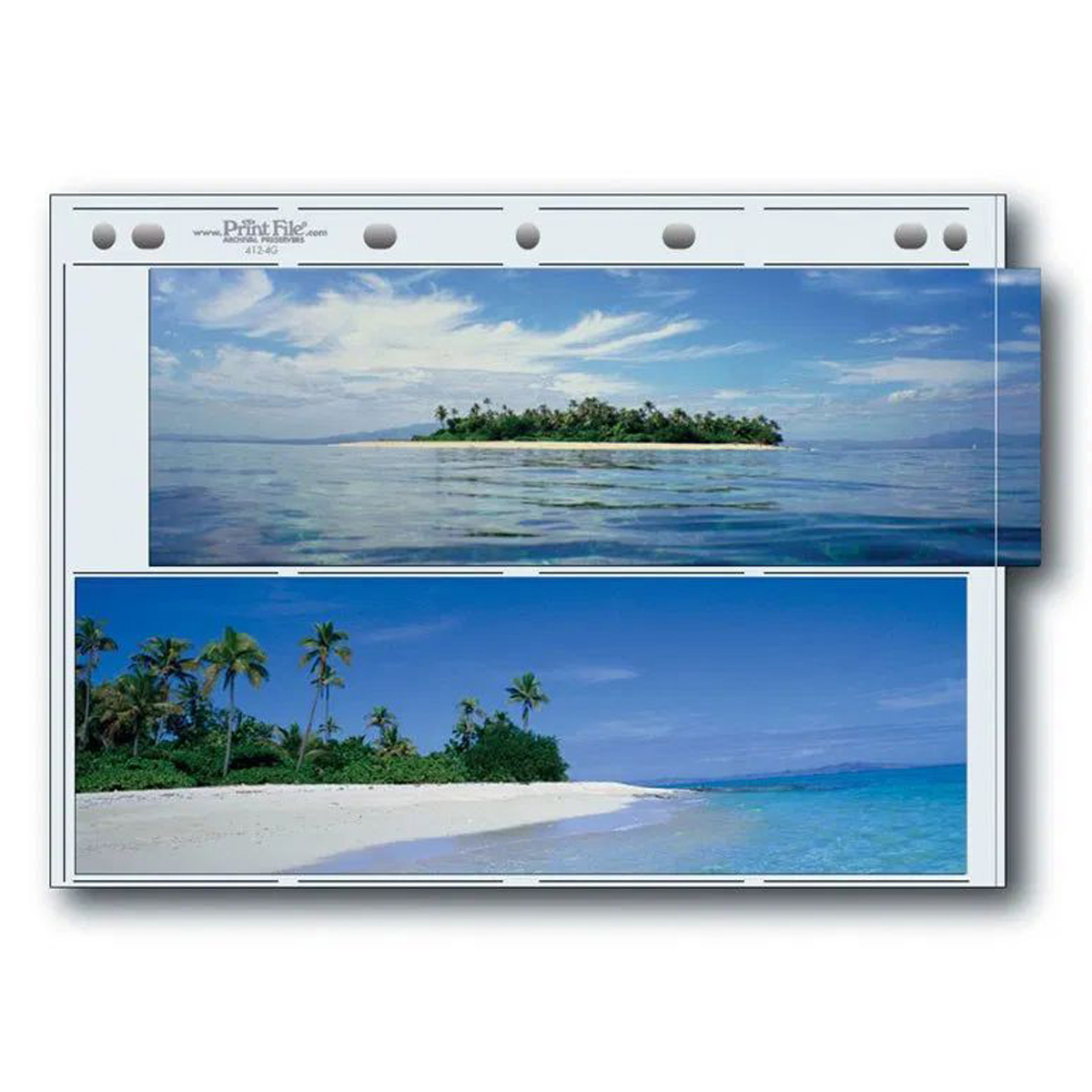 

Print File Archival Album Page, Four 4x12" APS Prints, 25 Pack, Clear