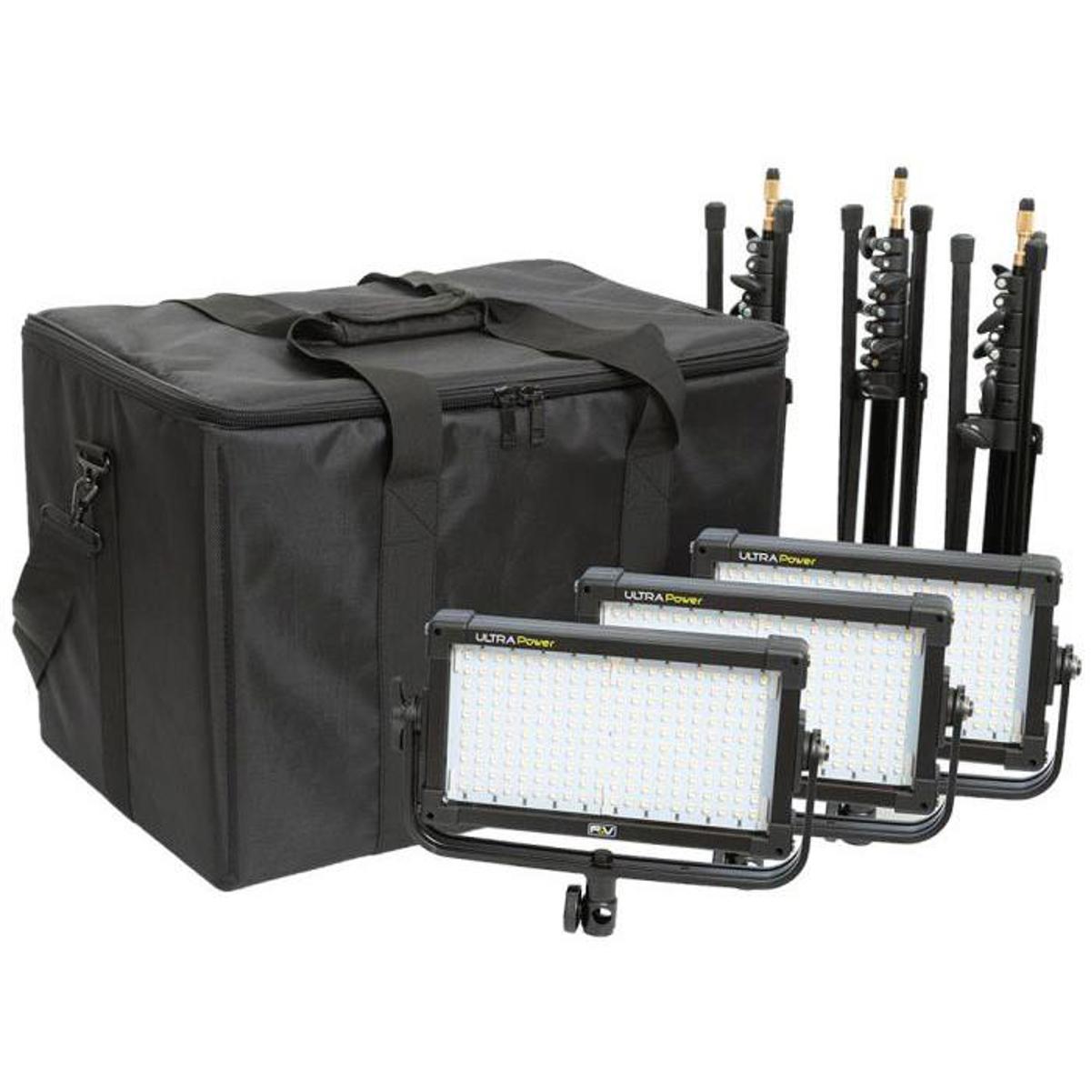 

F & V K2000S Power Bi-Color LED Half-Panel 3-Light Kit, V-Mount