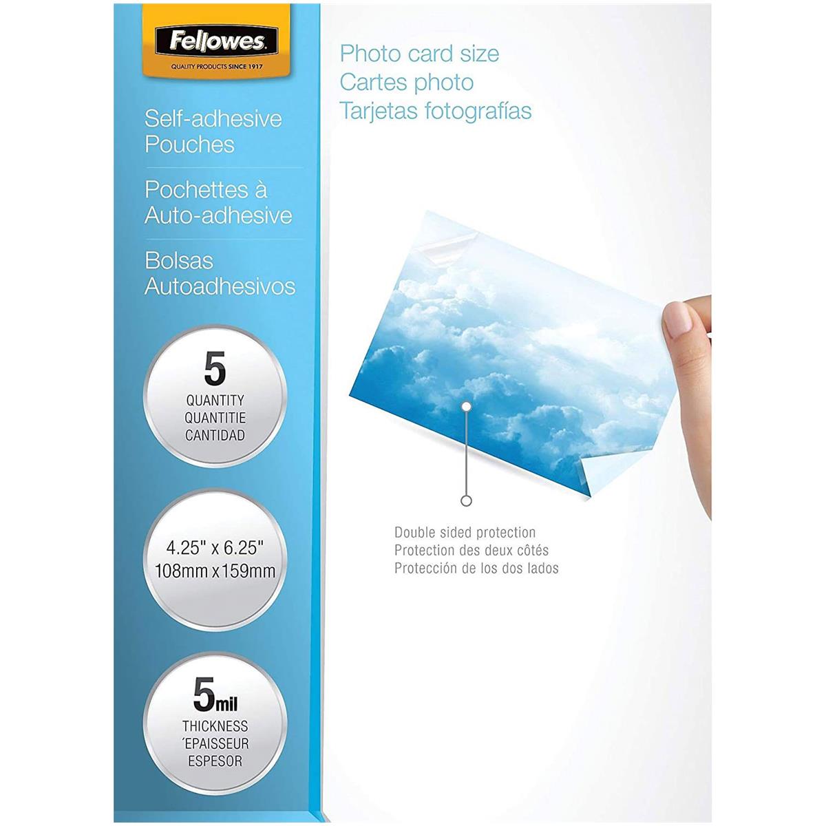 Image of Fellowes Self-Adhesive Pouches