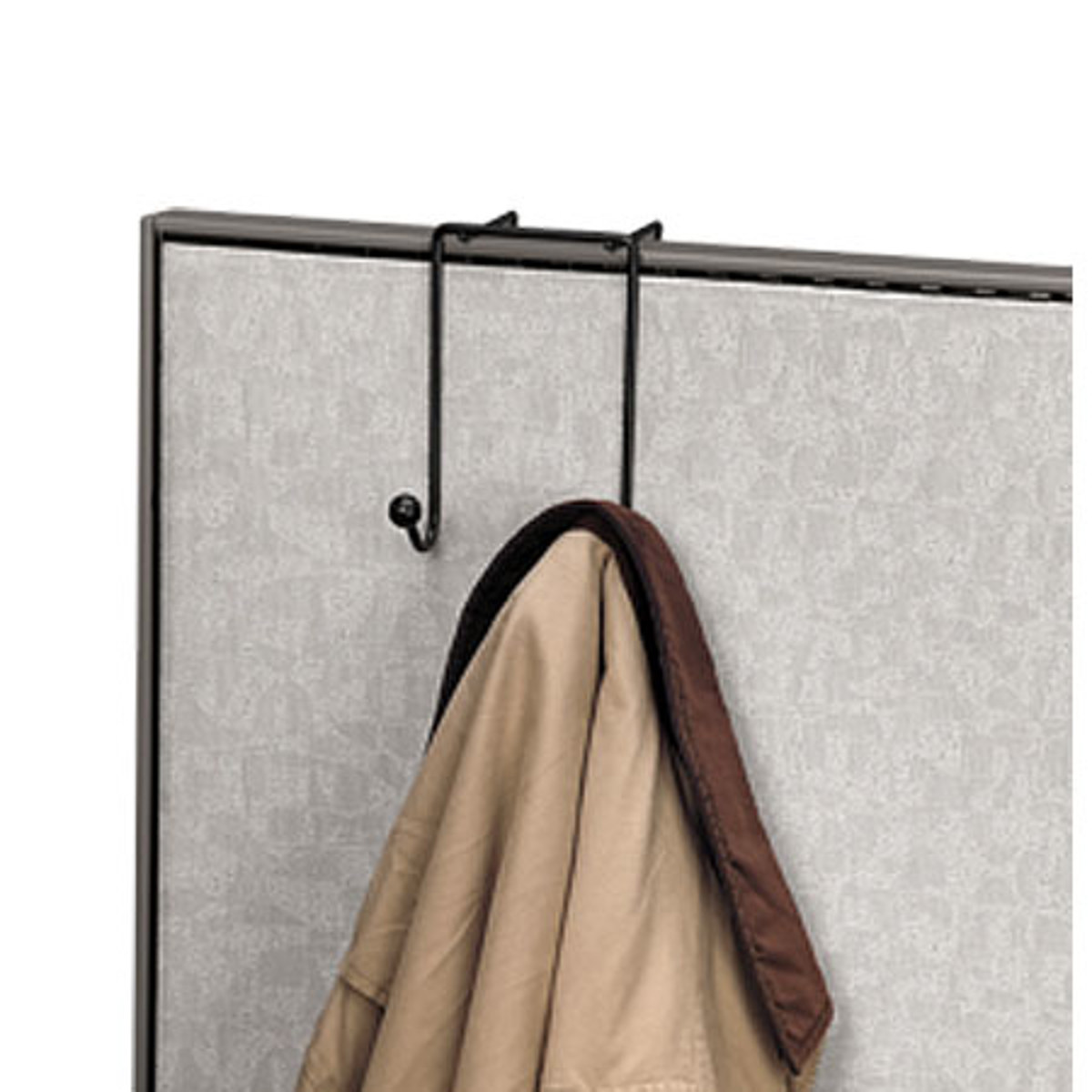 

Fellowes Wire Partition Additions Double Coat Hook, Black