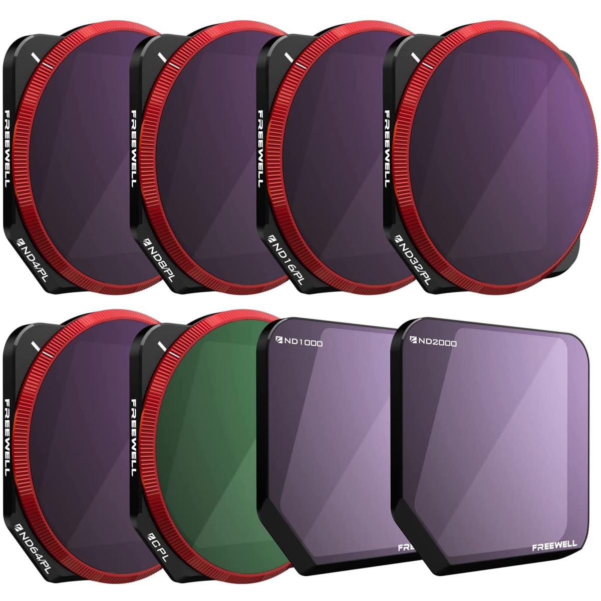

Freewell All Day ND, ND/PL & CPL Filter Kit for DJI Mavic 3/3 Cine Drones,8-Pack
