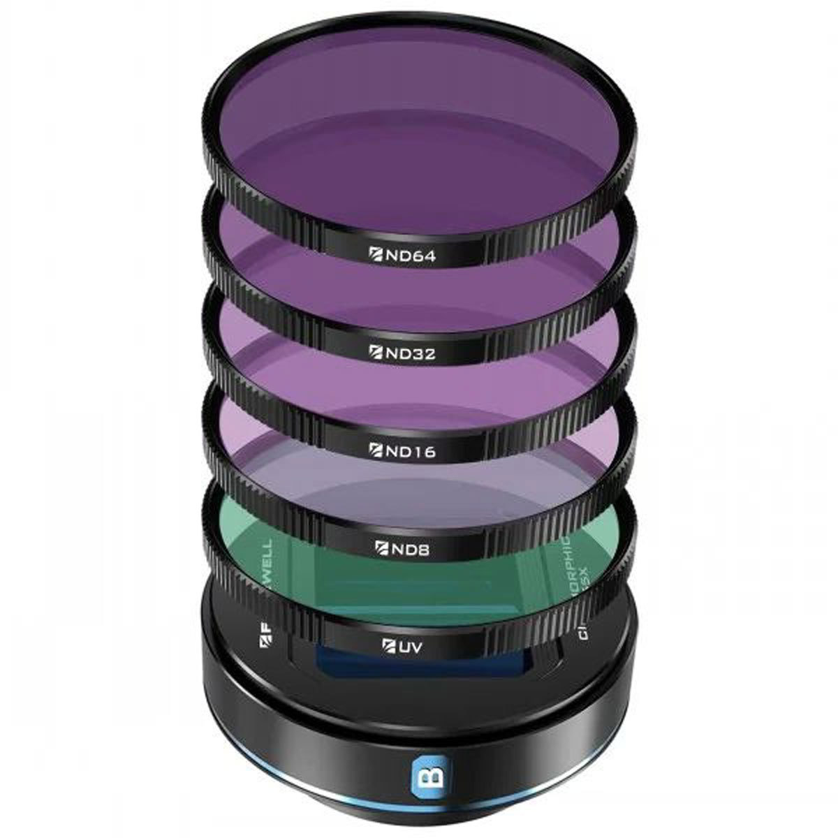 

Freewell 1.55X Blue Anamorphic Lens with UV, ND8, ND16, ND32 & ND64 Filter