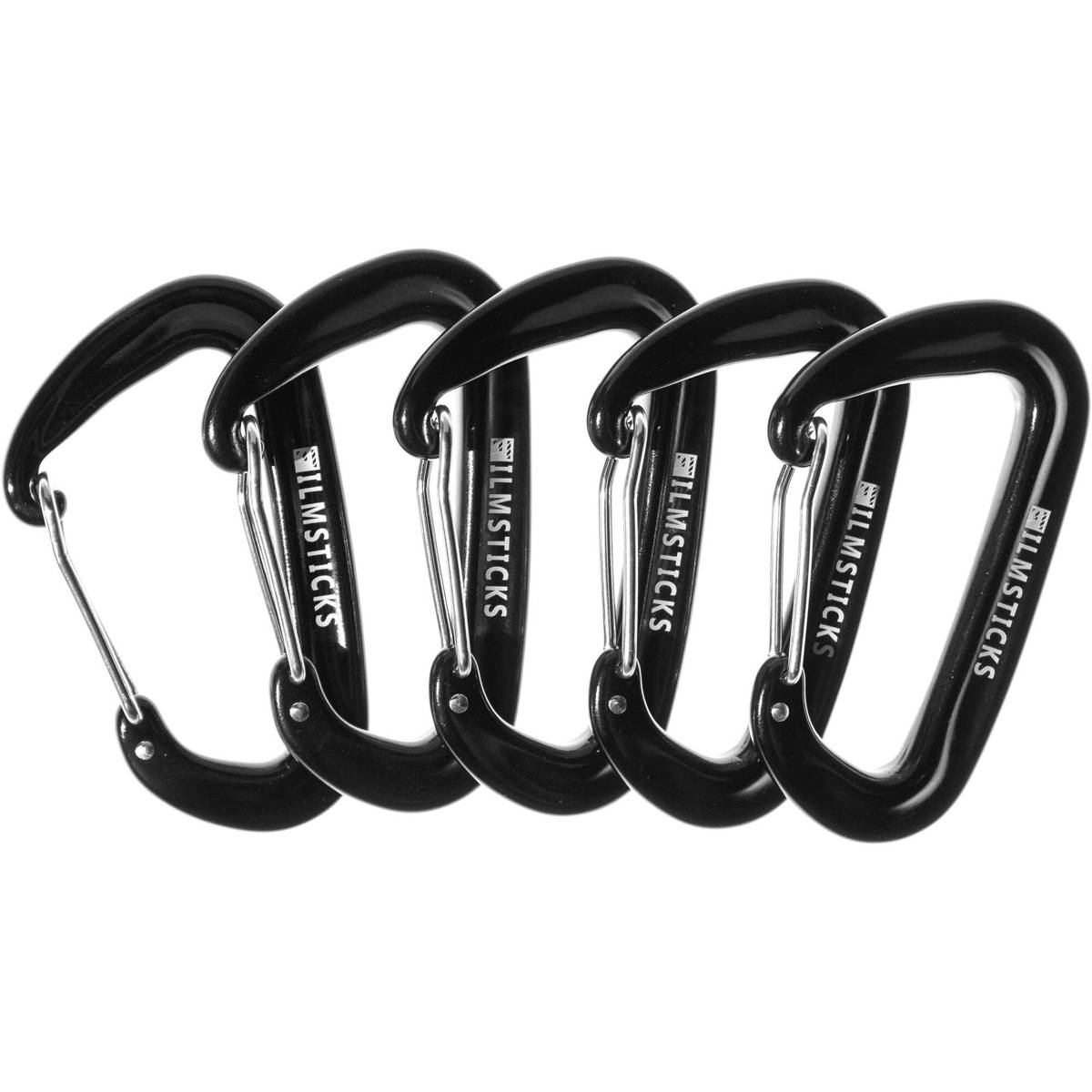 

Filmsticks Wire Gate Aluminum Carabiner D-Clip, 5-Pack