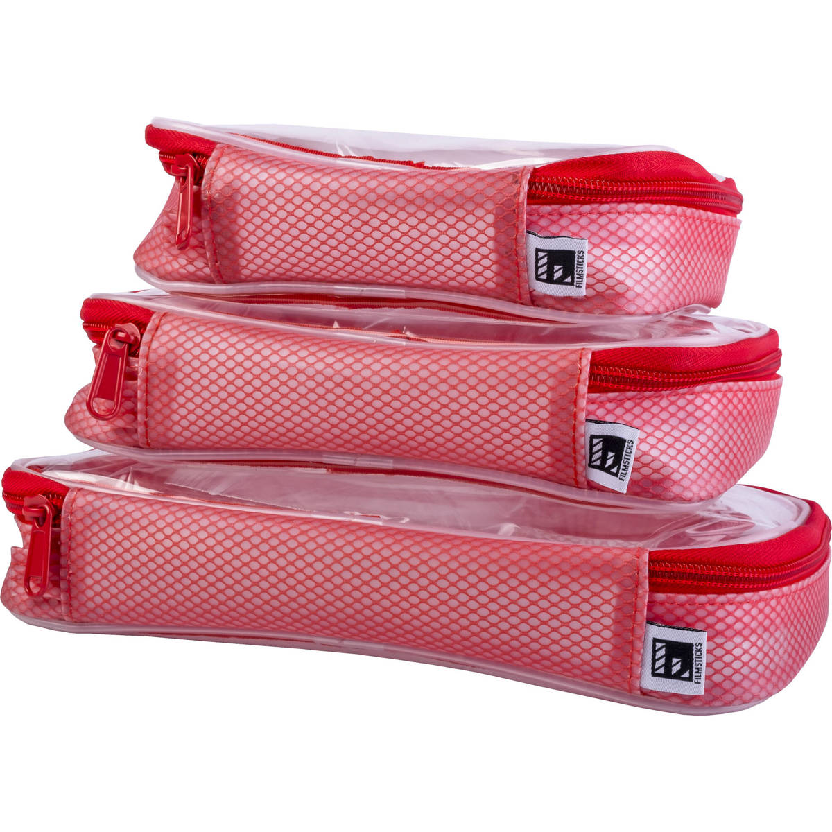 

Filmsticks Thermoplastic Polyurethane Transparent Cases, Red, Set of 3