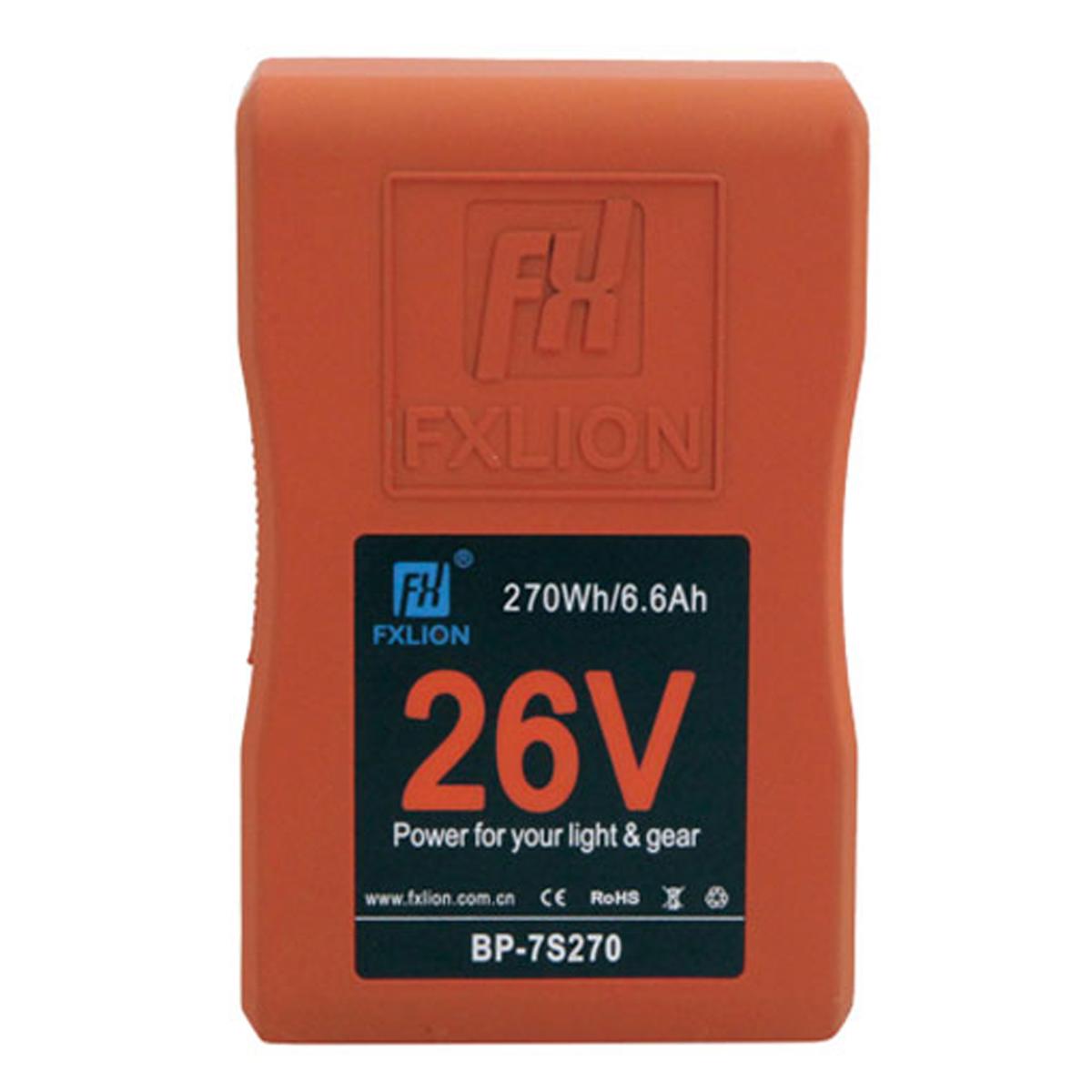 

FX Lion BP-7S270 26V High Power V-Mount Lithium-Ion Battery, 270Wh
