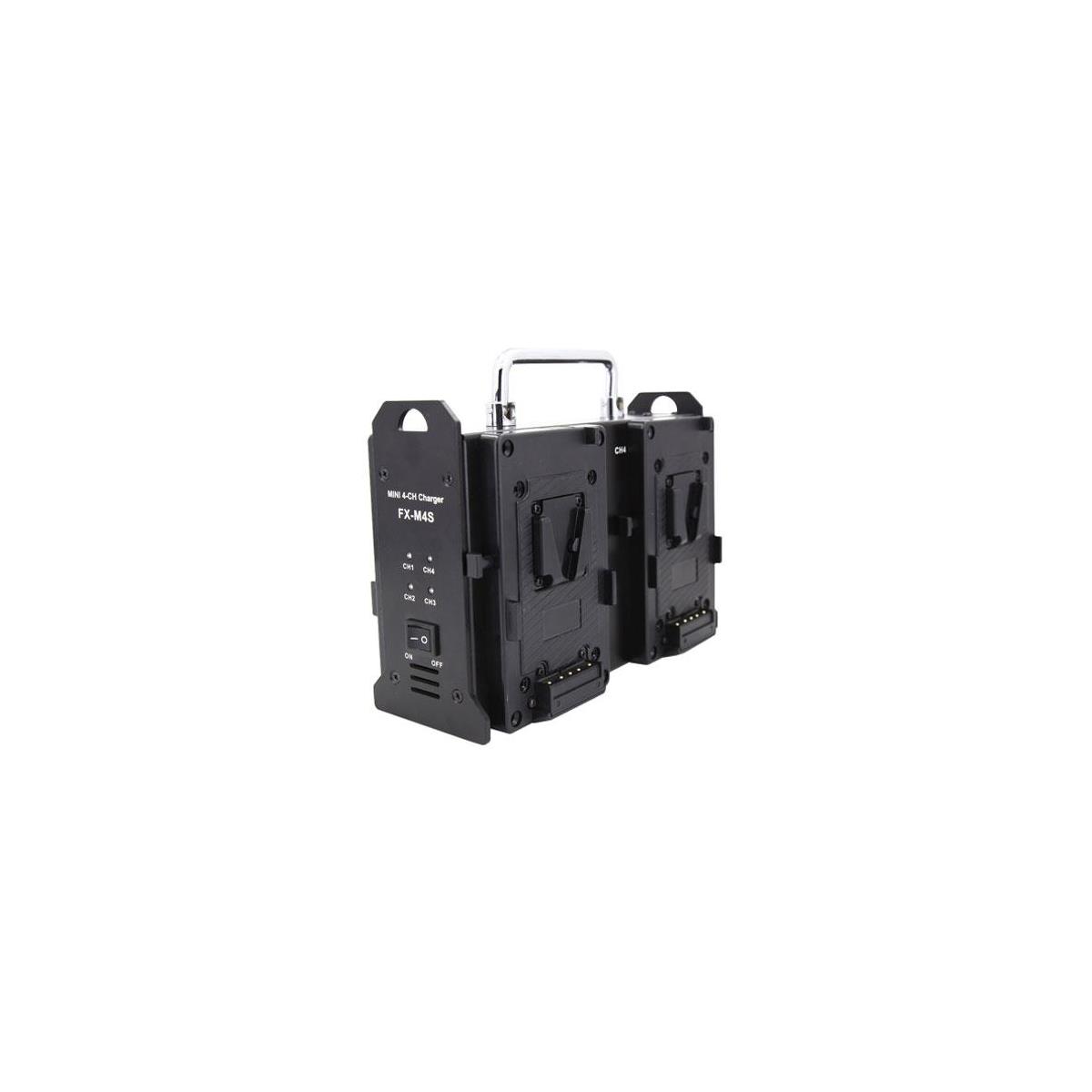 Image of FX Lion FX-M4S Mini 4-Channel V-Mount Battery Charger