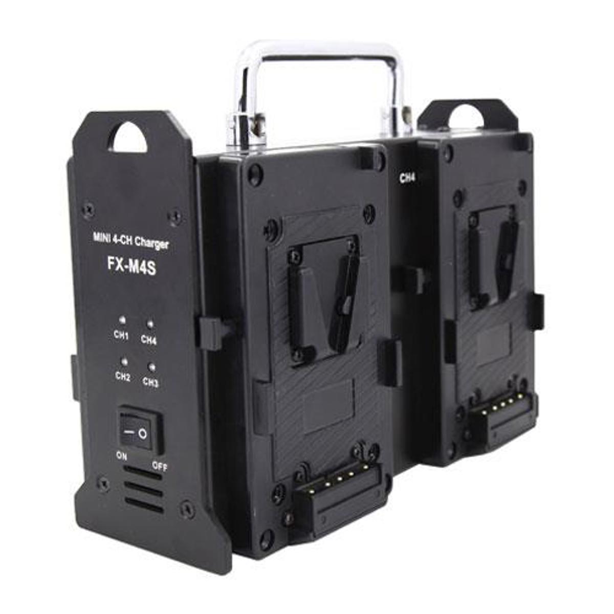 Image of FX Lion FX-M4S Mini 4-Channel V-Mount Battery Charger