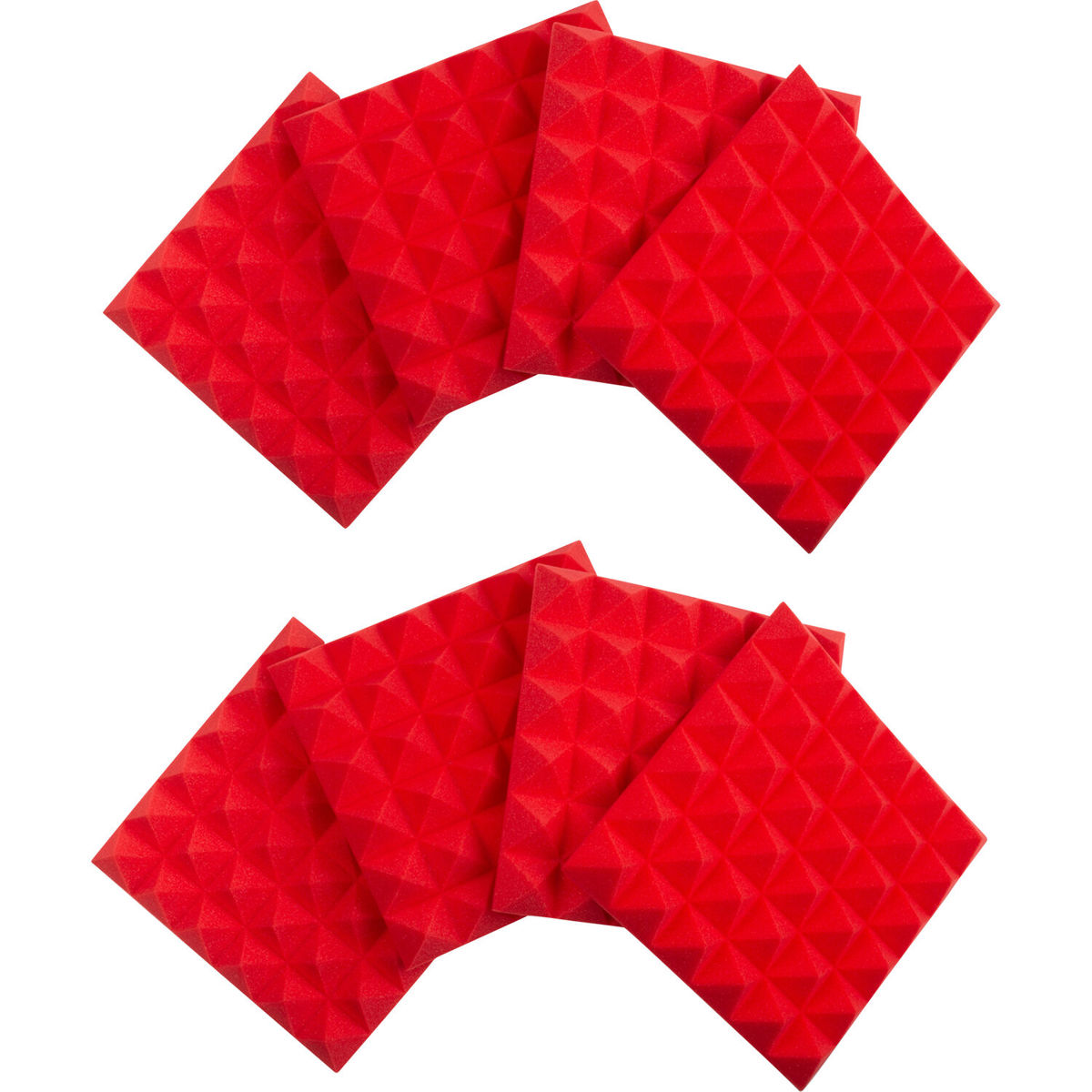 

Gator Cases 12x12" Acoustic Pyramid Panel, Red, 8-Pack