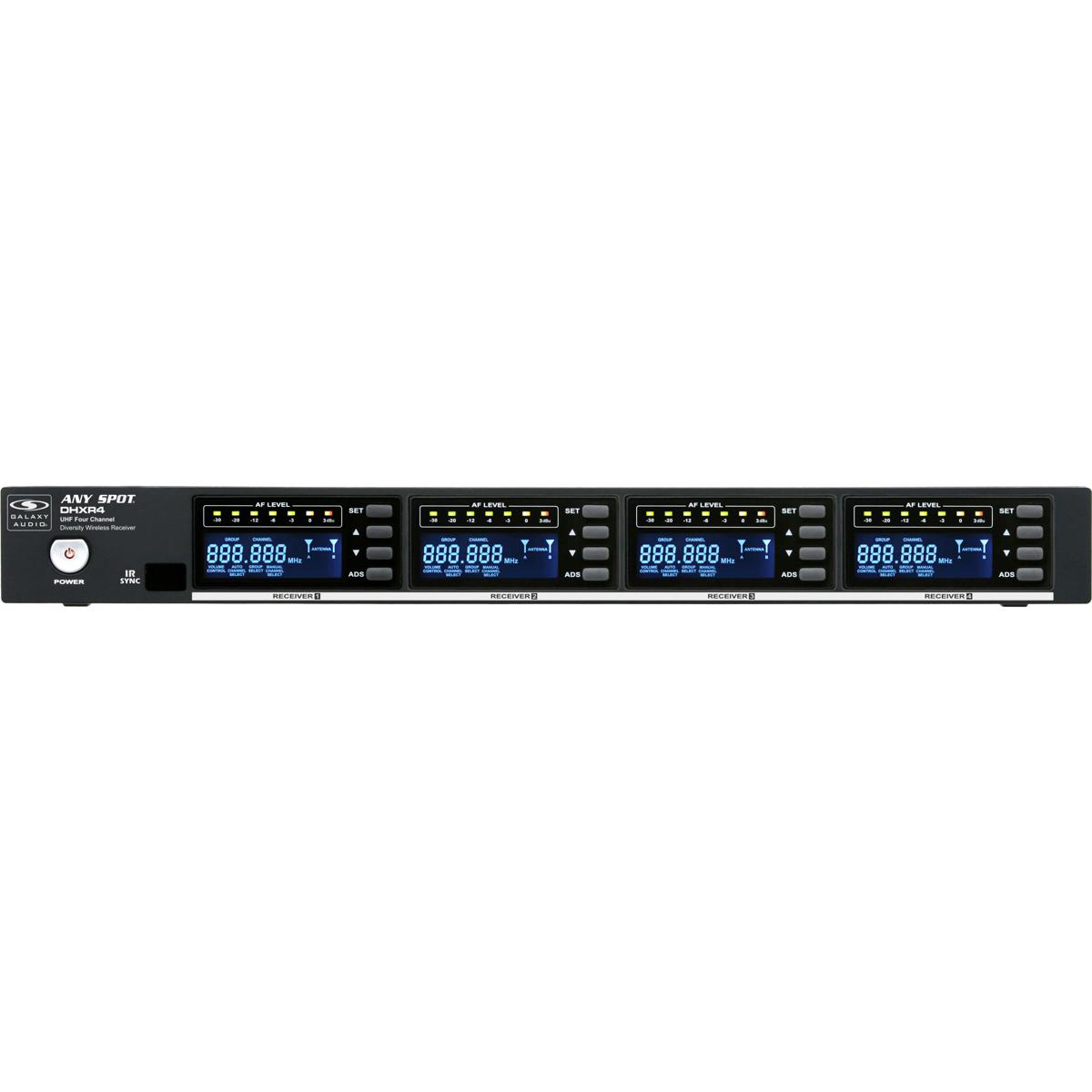 

Galaxy Audio DHXR4 4-Channel Wireless Receiver Rack Mount System, N: 518-542MHz