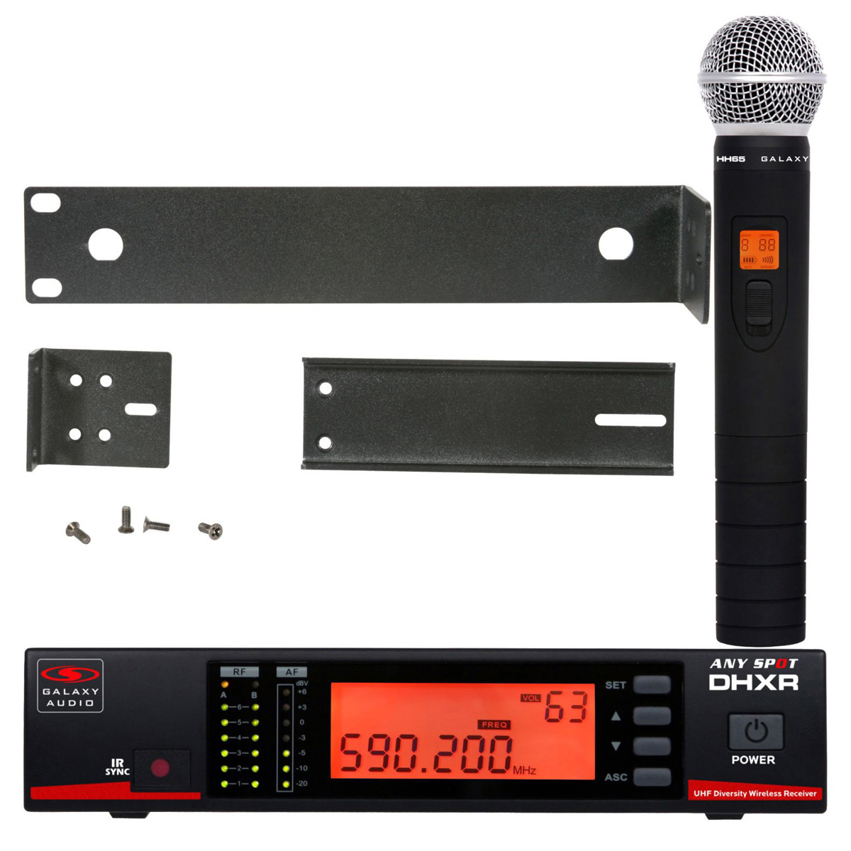 

Galaxy Audio DHX Wireless Dynamic Mic System, DHXR Receiver & HH65 Transmitter