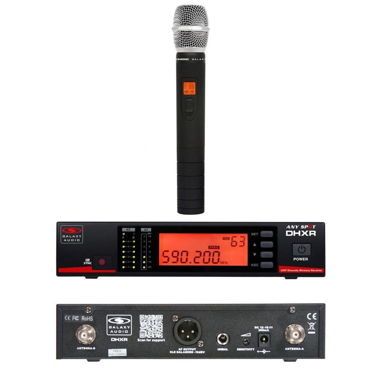

Galaxy Audio DHX Wireless Mic System,DHXR Receiver&HH65SC Transmitter,518-542MHz