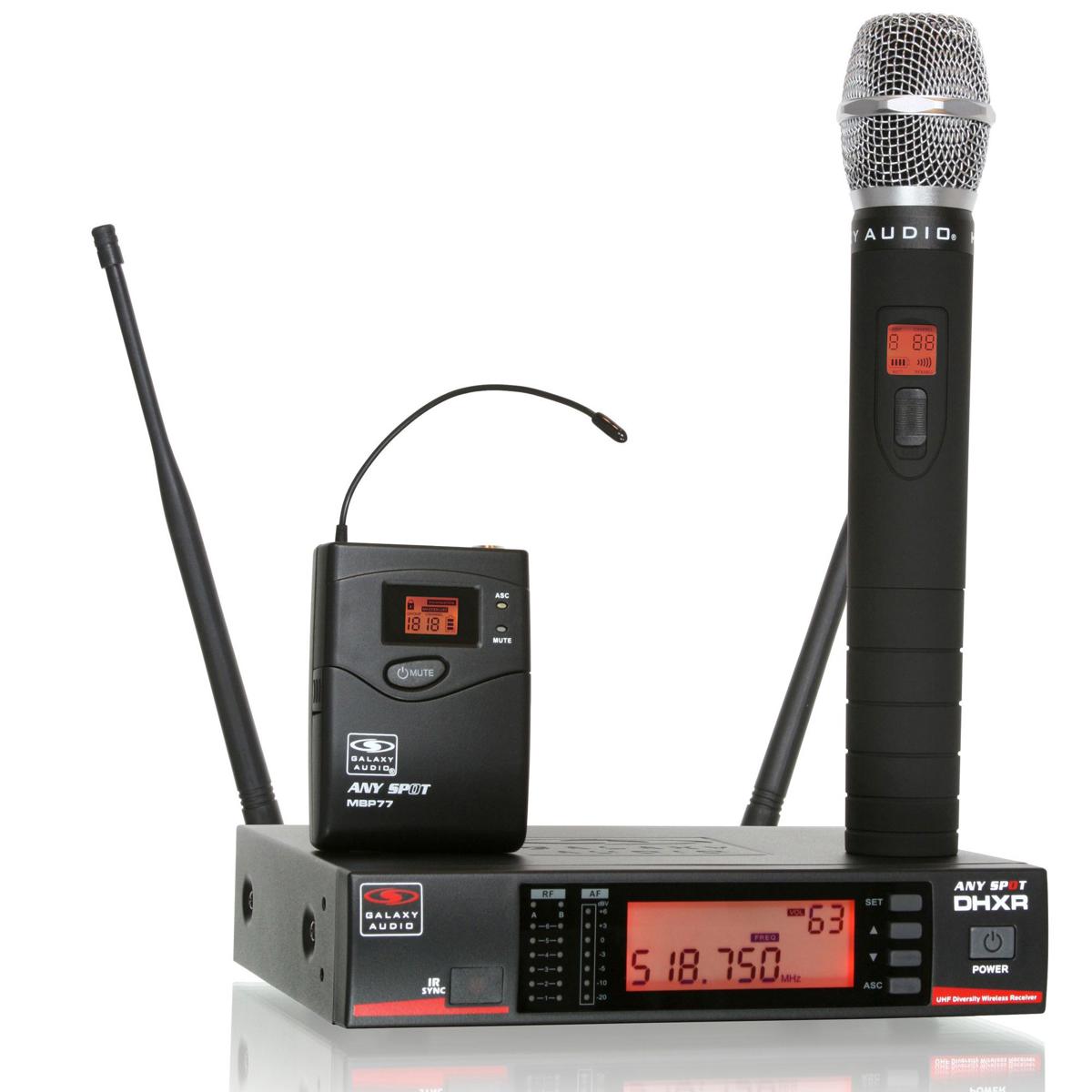 

Galaxy Audio DHX Wireless Handheld Mic System,DHXR Receiver & HH65SC Transmitter