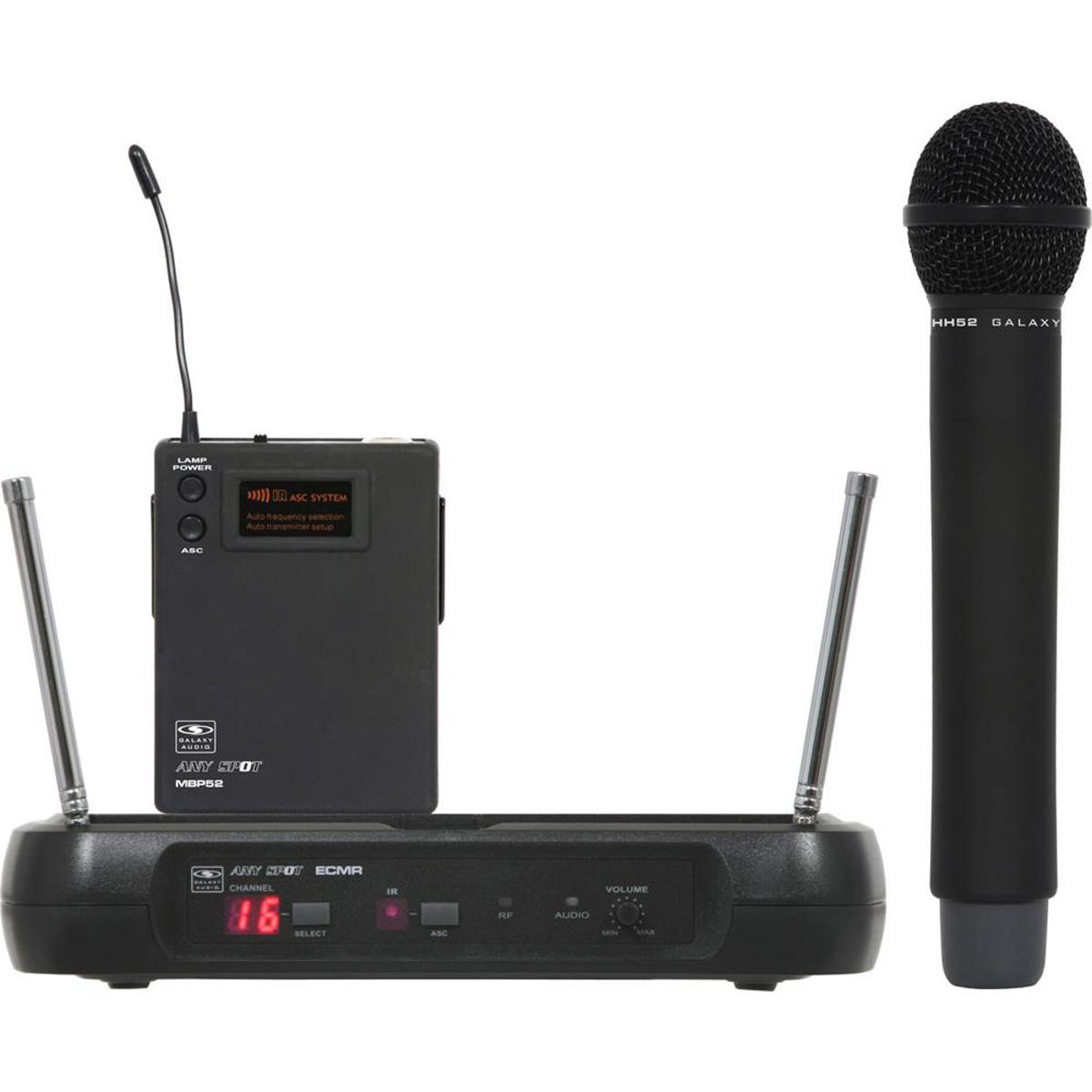 

Galaxy Audio ECMR/HH52 16-Channel Wireless Handheld System, D/584-607MHz