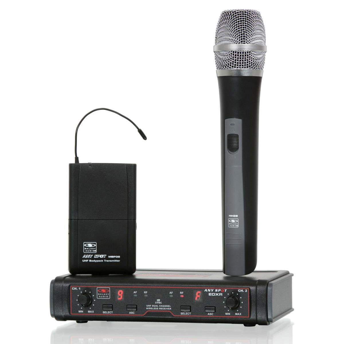 

Galaxy Audio Any Spot EDXR/HHBPV Wireless Microphone System, D: 584-607 MHz