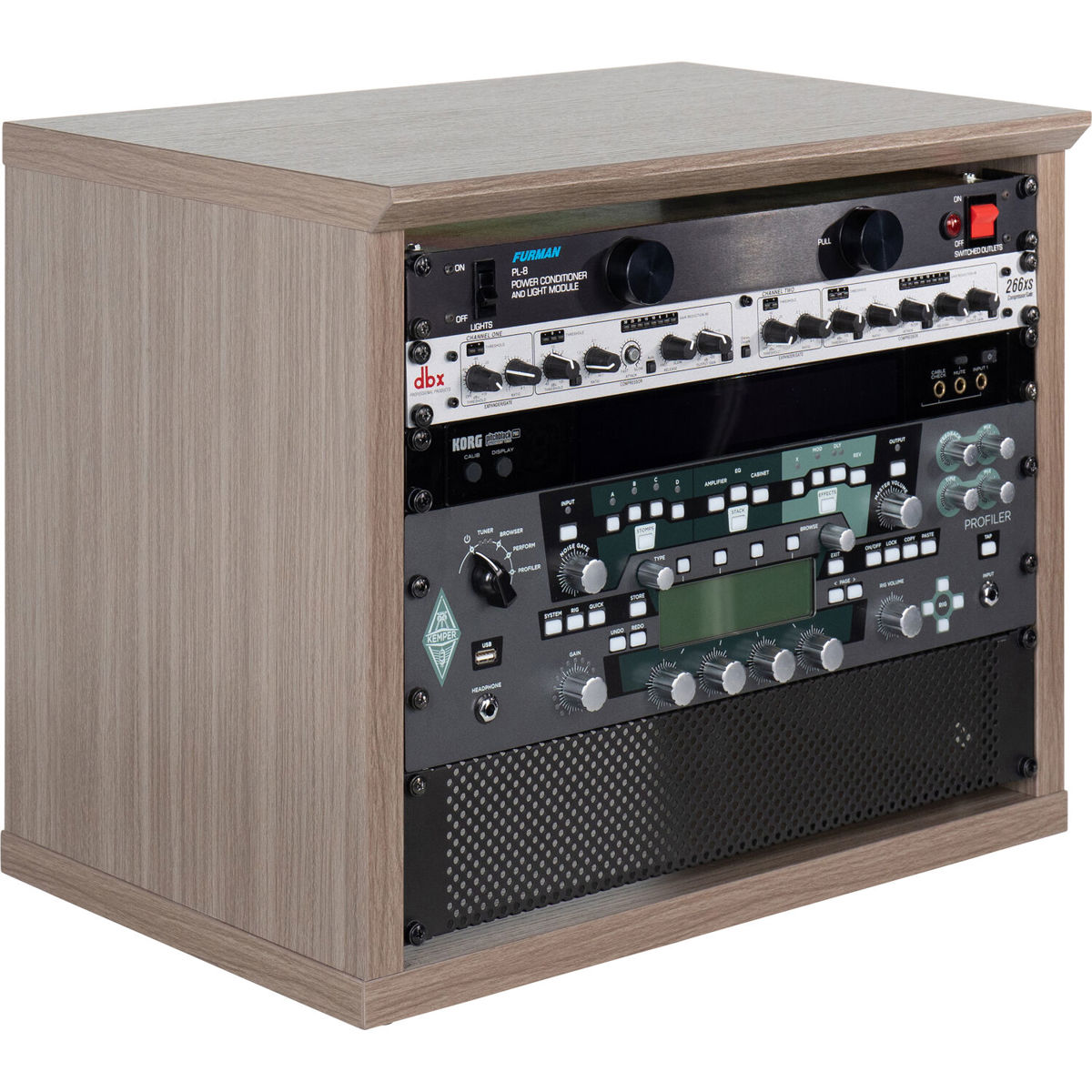 

Gator Cases Elite Series Desktop 8U Studio Rack, Driftwood Gray