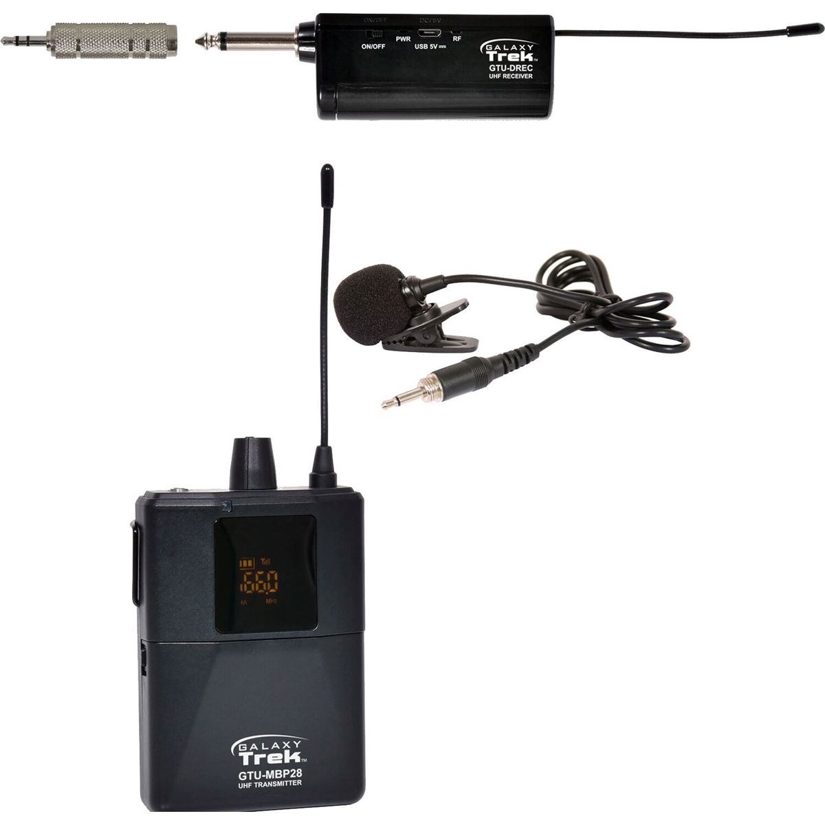 

Galaxy Audio Trek GTU Mini UHF Lavalier Microphone System, A:524.5 - 594.5 MHz